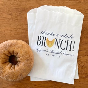 Brunch Favor Bags - Brunch Party Favor Bags - Bridal Shower Brunch Decor - Brunch and Bubbly Favors - Baby Shower Brunch Treat Bags LINED