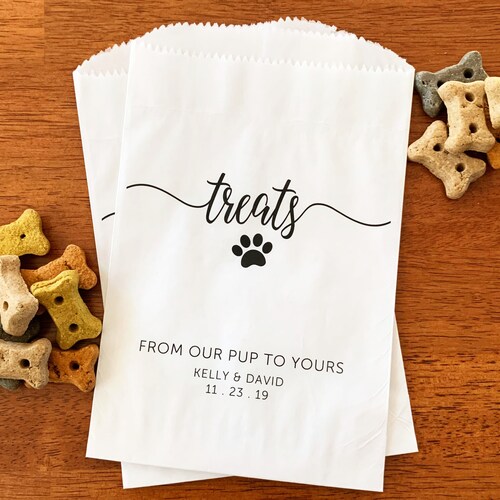 Dog Treat Bags for Weddings LINED Dog Treat Favor Bags Etsy