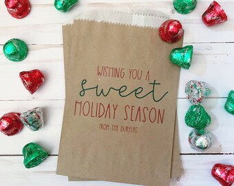 Lined Christmas Treat Bags – Kraft Holiday Cookie & Candy Bags