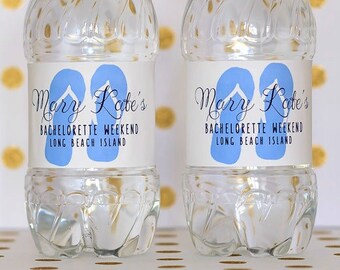 Beach Bachelorette Decorations - Beach Wedding Water Bottle Labels - Bachelorette Party Water Bottle Labels - Destination Wedding Favor