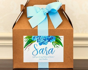 Bridesmaid Proposal Box - Floral Bridesmaid Gift Box - Spring Bridesmaid Asking Box - Maid of Honor Proposal Gift - Bridal Party Gift Box