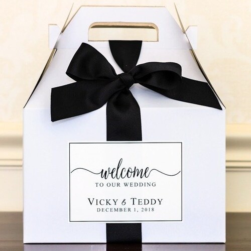 Classic Wedding Welcome Boxes for Hotel Guests Welcome to - Etsy