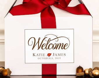 Stickers automne Bienvenue dans nos mariages grand format 4 x 5 po. - Étiquettes personnalisées imprimées