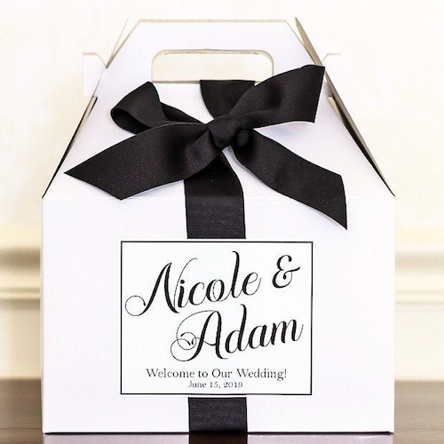 Classic Wedding Boxes for Hotel Guests to Etsy