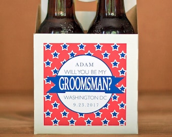Groomsmen Proposal Beer Carriers // Bottles NOT Included
