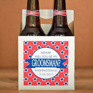 Groomsmen Proposal Beer - Asking Groomsmen Beer - Best Man Proposal Gift - Will You Be My Groomsman Box - Groomsman Proposal Beer Carrier