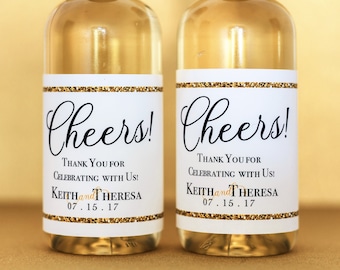 wedding mini champagne bottle labels wedding mini champagne etsy