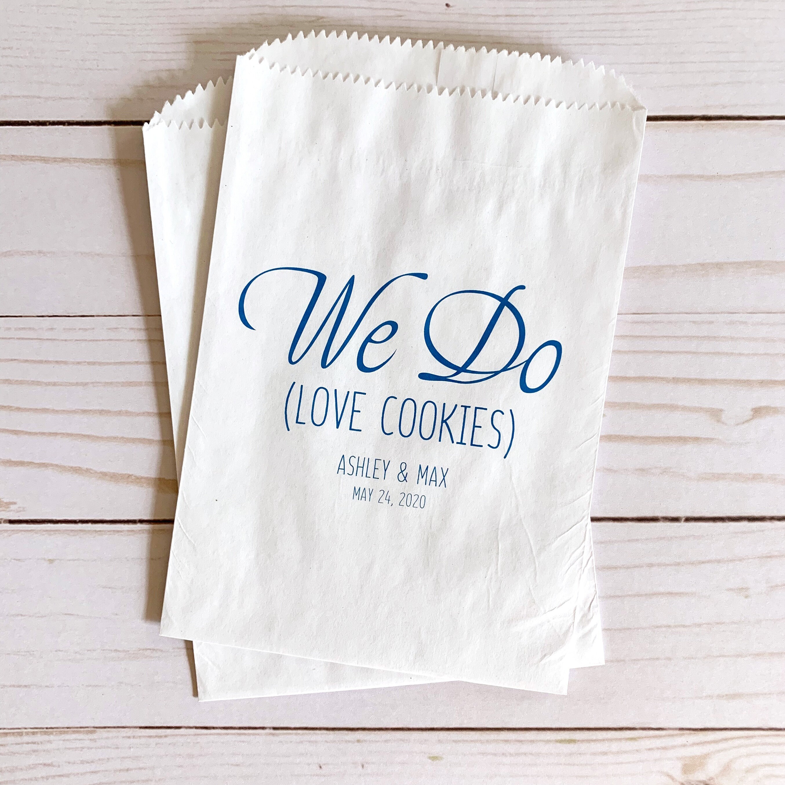 LINED Wedding Cookie Bags Wedding Favor Cookie Bags for Etsy