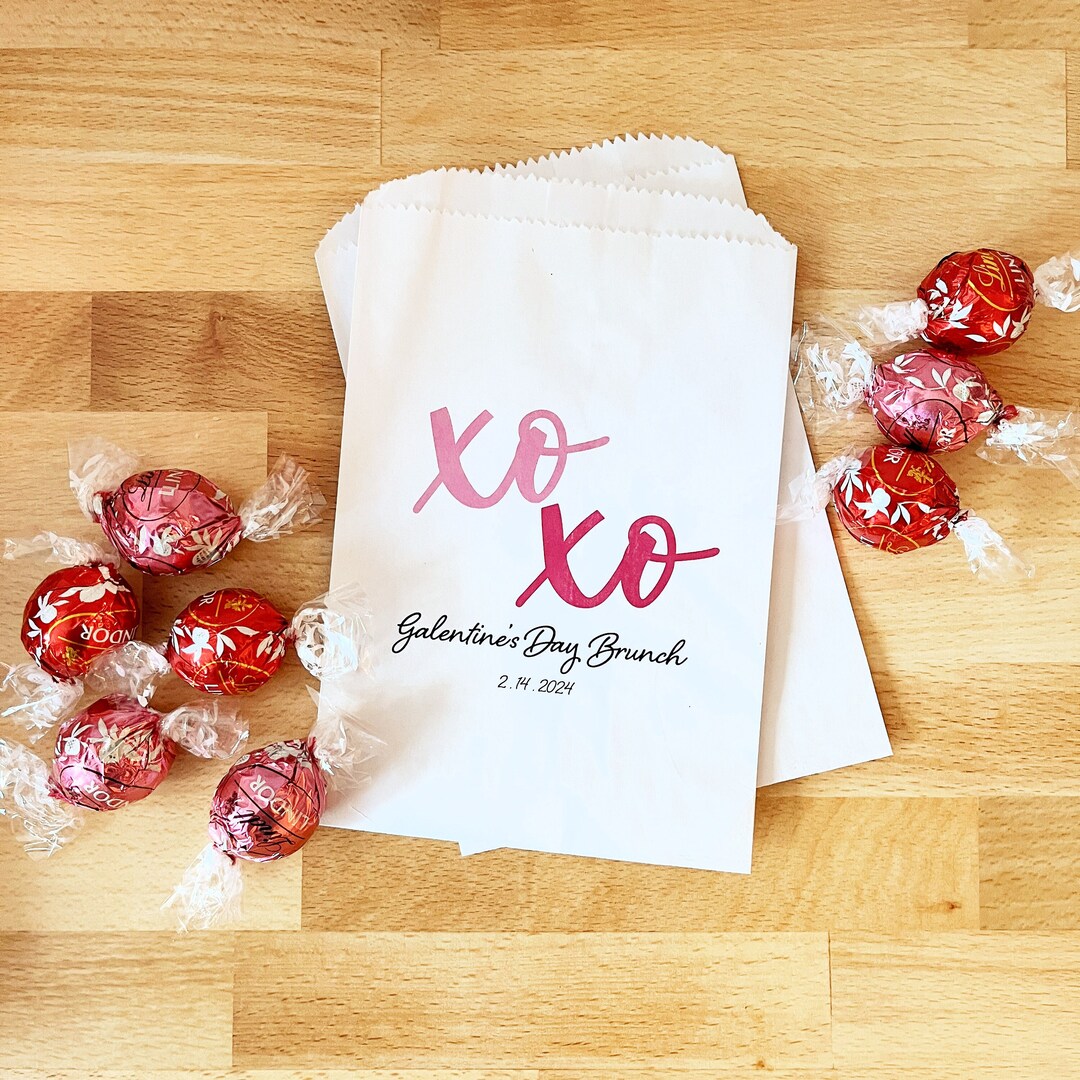 Personalized Valentines Day Candy Bags - Galentine's Day Party Favor ...