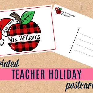 Cartes postales de Noël pour professeurs pour étudiants - cartes postales aux étudiants - lettres de professeurs à la classe - cartes postales de remerciement pour professeurs de Noël imprimées