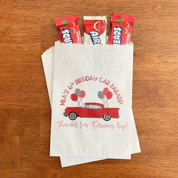 Car Parade Birthday Party Favors Drive by Birthday Favor Bags Quarantine  Birthday Party Ideas Social Distancing Birthday Bags LINED 