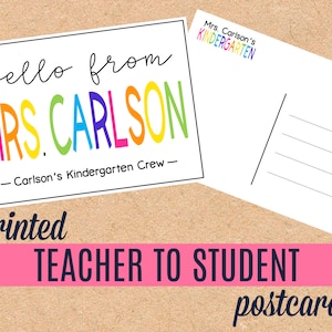 Cartes postales de bienvenue aux nouveaux élèves - Lettres du professeur à la classe - Cartes postales du professeur - Papeterie pour la rentrée - Notes de bienvenue dans ma classe