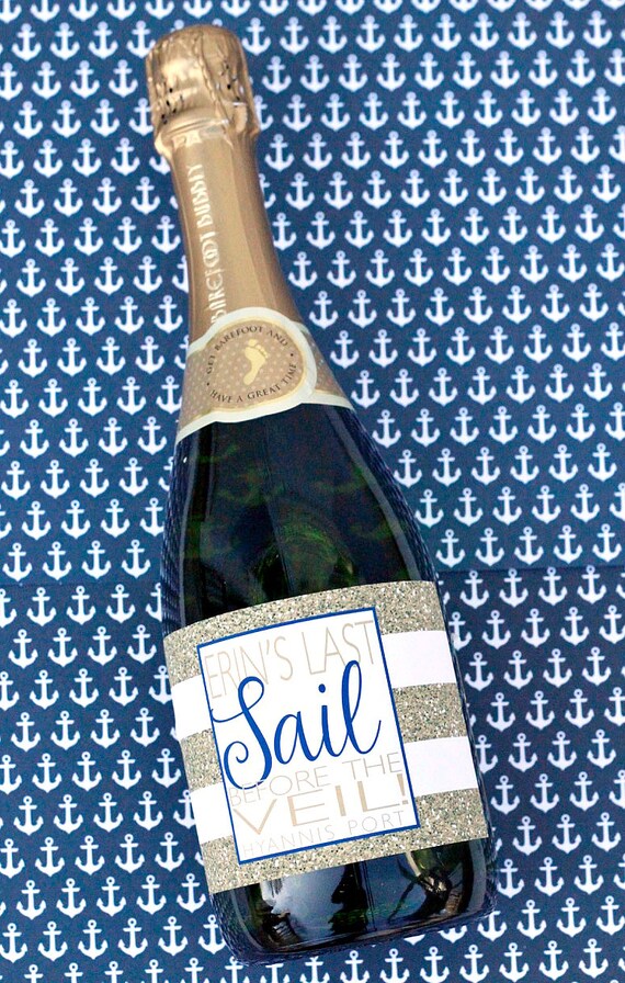 Last Sail Before the Veil Champagne Label Nautical | Etsy