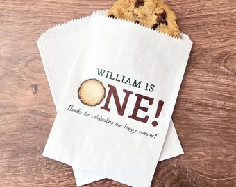 Happy Camper 1st Birthday Party Favor Bags LINED  - Camping First Birthday Decorations - Outdoor Adventure Theme - ONE Happy Camper