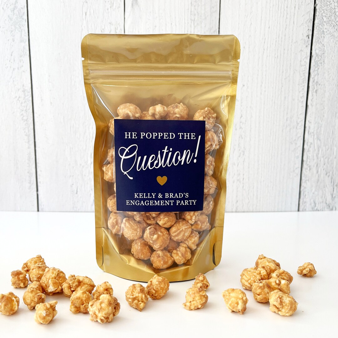 He Popped the Question Bridal Shower Favor Bags Shower Guest Thank You