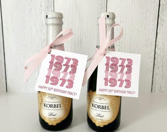 Printed Birthday Party Favor Tags & Ribbon // ANY YEAR Available