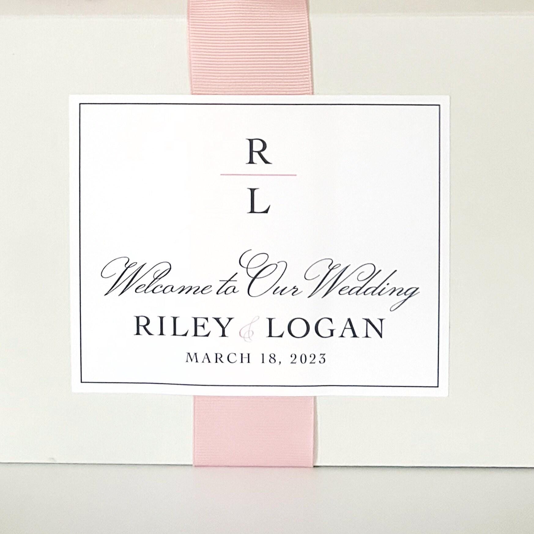 Initials Logo Wedding Welcome Boxes - Hotel Welcome Box - Out of Town ...