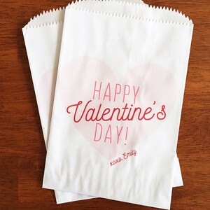 Personalized Valentines Day Candy Bags - Valentine's Day Party Favor ...