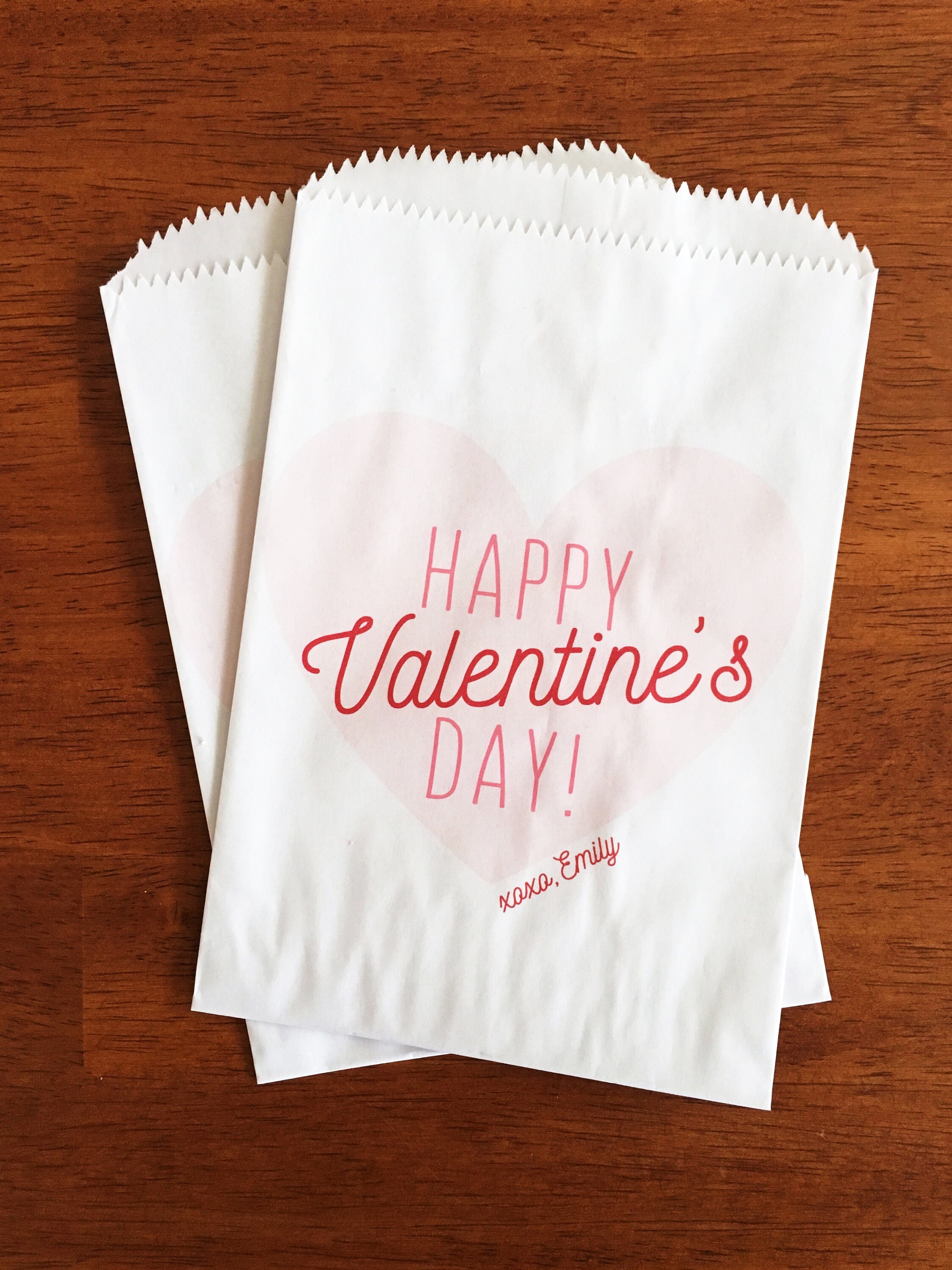 Personalized Valentines Day Candy Bags Valentine's Day | Etsy