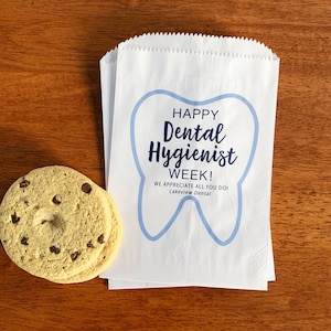 Dental Hygienists Week Gift Bags - Dental Assistant Appreciation Gift Ideas Bags - Dentist Office Gift Bags - Thank You Treat Bags LINED