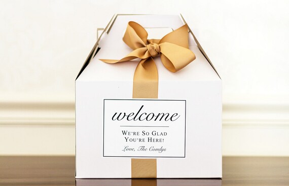 Welcome boxes for wedding cheap guests
