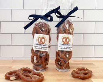 Oktoberfest Bags & Ribbon - Personalized Octoberfest Party Favors (Pretzels Not Included)