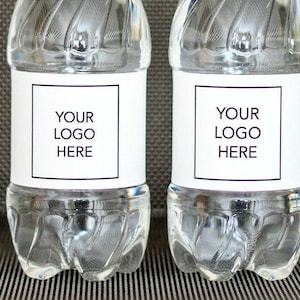 Party Logo Water Bottle Labels Printed - WATERPROOF Water Bottle Stickers image 1