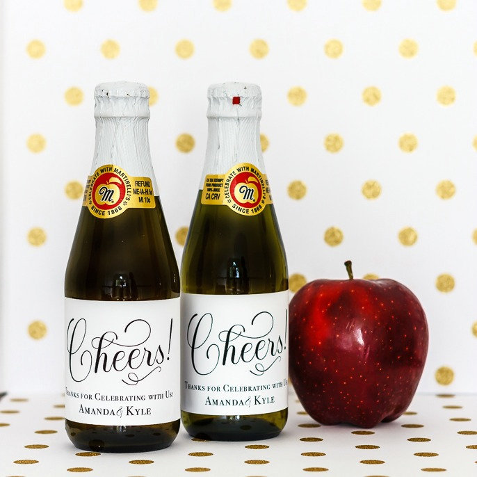 Mini Apple Cider Bottle Labels Personalized Apple Cider Etsy