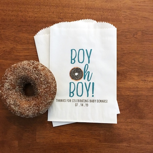 Oh Baby Shower Favor Bags Baby Boy Girl Baby Shower Donut Etsy