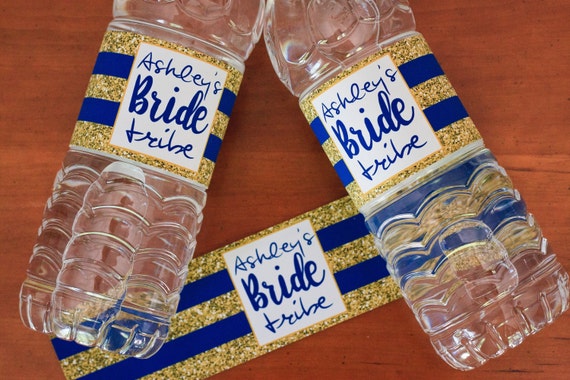 Bachelorette Water Bottle Labels Bride Tribe Water Bottle | Etsy