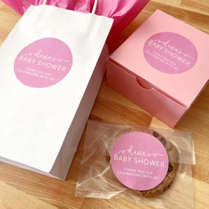 PRINTED Baby Shower Favor Stickers - Personalized Baby Shower Thank You Labels