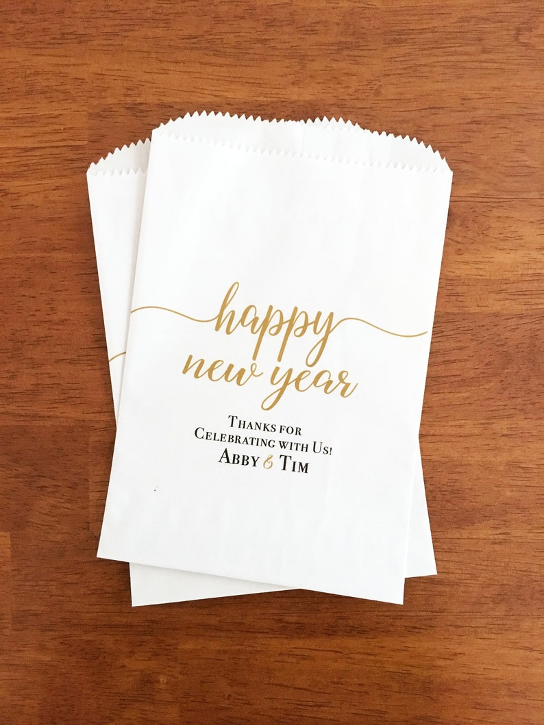 New Years Eve Wedding Favor Bags LINED NYE Wedding Decor Etsy