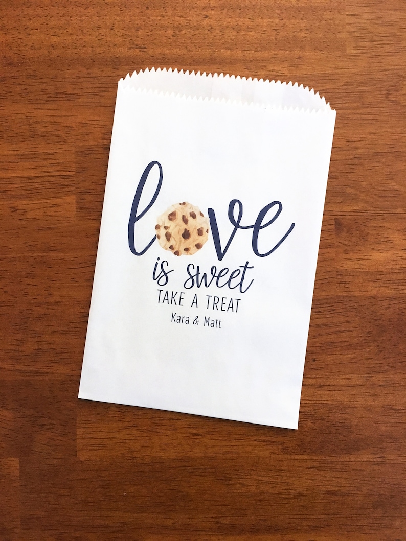 Wedding Cookie Bags LINED Love is Sweet Bags Wedding Etsy