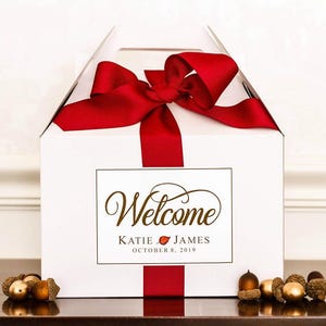 Large Fall Wedding Welcome Boxes for Guests - Hotel Welcome Gift Boxes ...