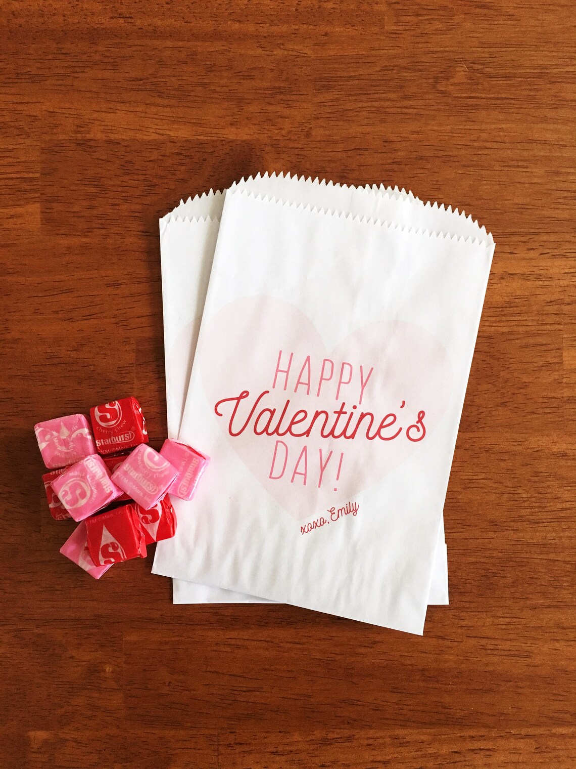 Personalized Valentines Day Candy Bags Valentine's Day | Etsy