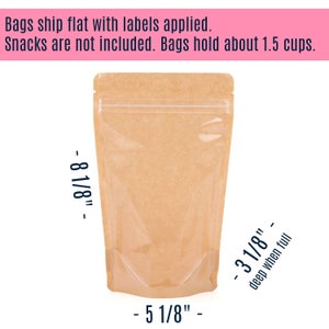 Wedding Popcorn Bags Thanks for Popping In Bags Popcorn Bar Bags Wedding Favors for Guests // Stand Up Zip Pouch Bags with Labels image 4