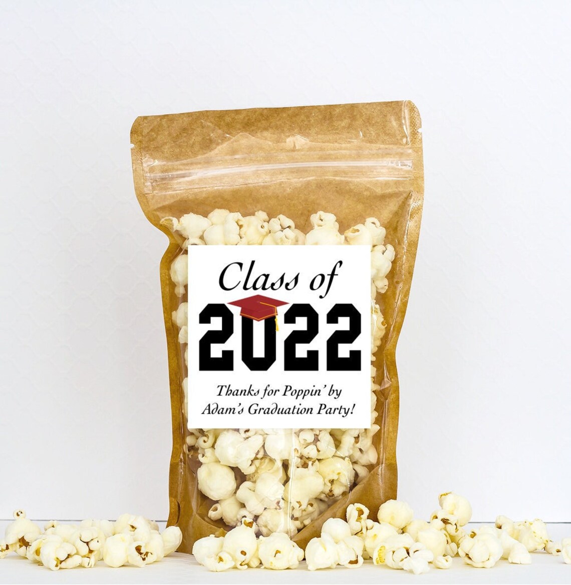 Graduation Popcorn Bags Thanks for Popping by Bags Etsy