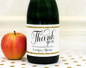 Personalized Full Size Sparkling Apple Cider Bottle Labels