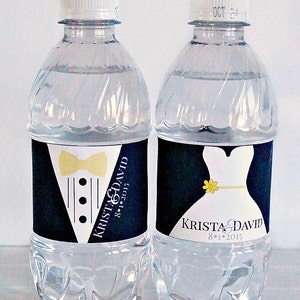 Wedding Water Bottle Labels Waterproof - Wedding Favors for Guest