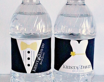 Wedding Water Bottle Labels Waterproof - Wedding Favors for Guest