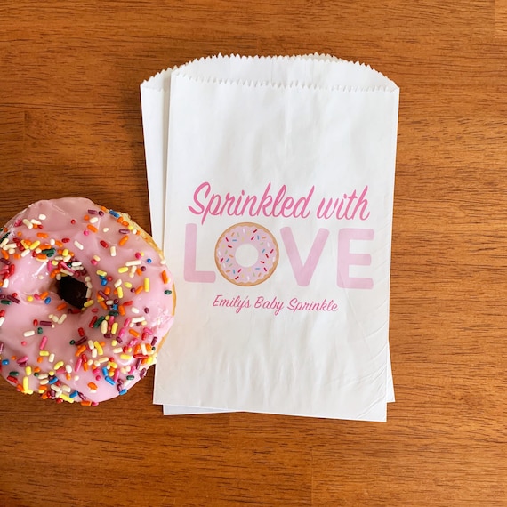 Sprinkled With Love Baby Shower Donut Bags Donut Themed Baby Etsy