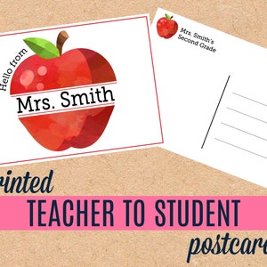 Cartes postales imprimées pour les enseignants pour les élèves - Cartes postales personnalisées pour les élèves - Messages de bienvenue pour les enseignants aux élèves - Happy Mail pour la classe