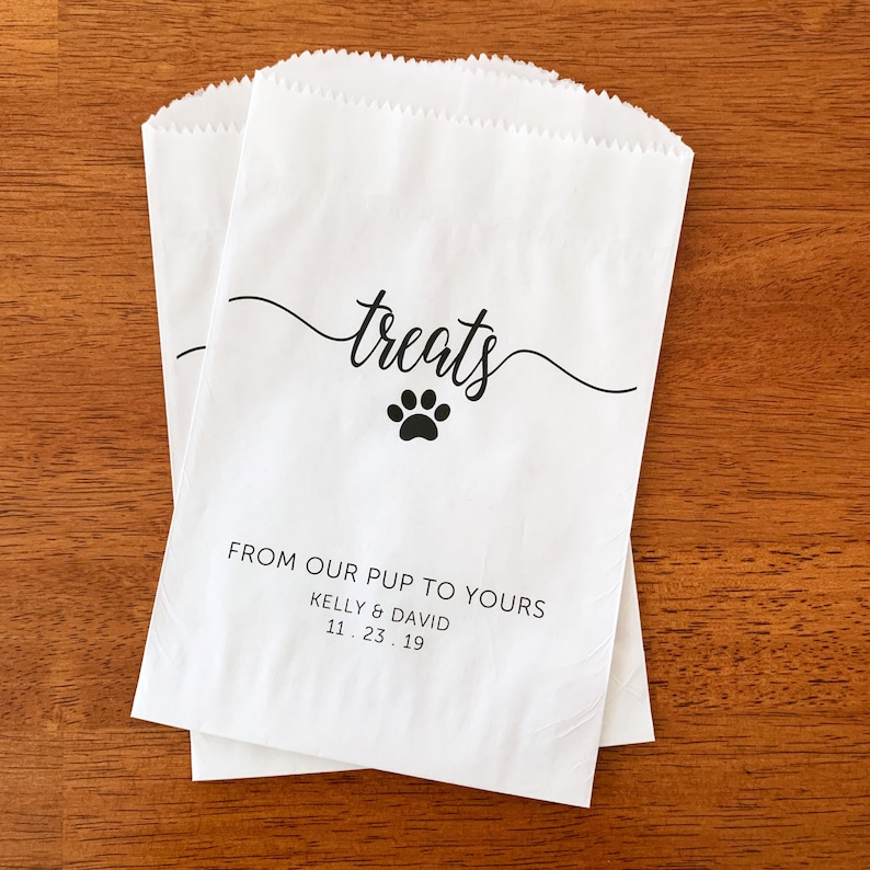 Dog Treat Bags for Weddings LINED Dog Treat Favor Bags Etsy