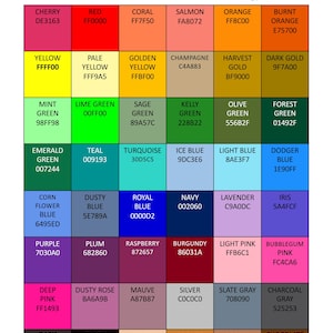 K&ouml;nnte beinhalten: Eine Tabelle mit Tintenfarben und ihren hexadezimalen Farbcodes. Die Tabelle enth&auml;lt Farben wie Kirsche, Rot, Koralle, Lachs, Orange, gebranntes Orange, Gelb, Hellgelb, Goldgelb, Champagner, Erntegold, Dunkelgold, Minzgr&uuml;n, Limettengr&uuml;n, Salbeigr&uuml;n, Kellygr&uuml;n, Olivgr&uuml;n, Waldgr&uuml;n, Smaragdgr&uuml;n, T&uuml;rkis, T&uuml;rkis, Eisblau, Hellblau, Azurblau, Kornblumenblau, Staubblau, K&ouml;nigsblau, Marineblau, Lavendel, Iris, Lila, Pflaume, Himbeere, Burgunderrot, Hellrosa, Kaugummirosa, Dunkelrosa, Altrosa, Mauve, Silber, Schiefergrau, Anthrazitgrau, Dunkelgrau, Schwarz, Khaki, Bronze, Kupfer und Schokoladenbraun.