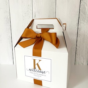 ASSEMBLED Personalized Wedding Welcome Boxes for Guests - Gable Box ...