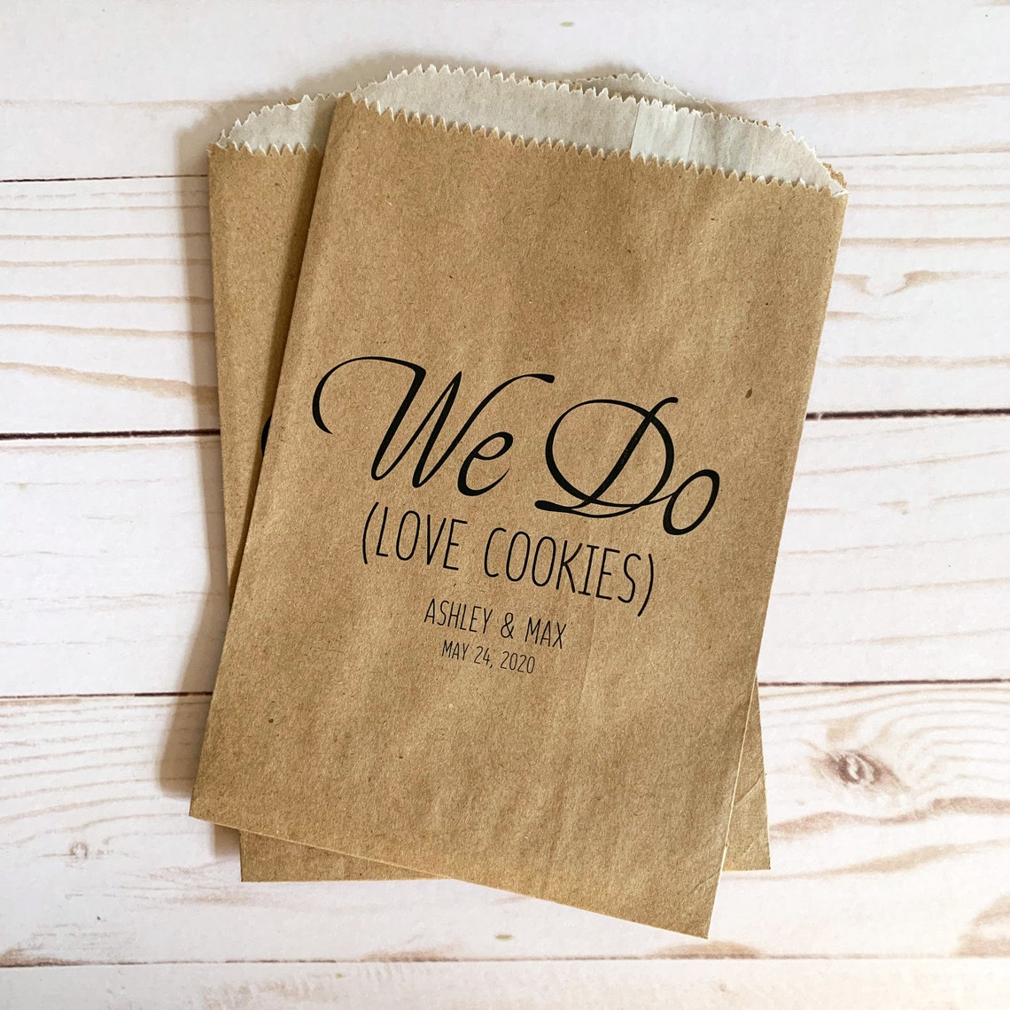 LINED Wedding Cookie Bags Wedding Favor Cookie Bags for Etsy