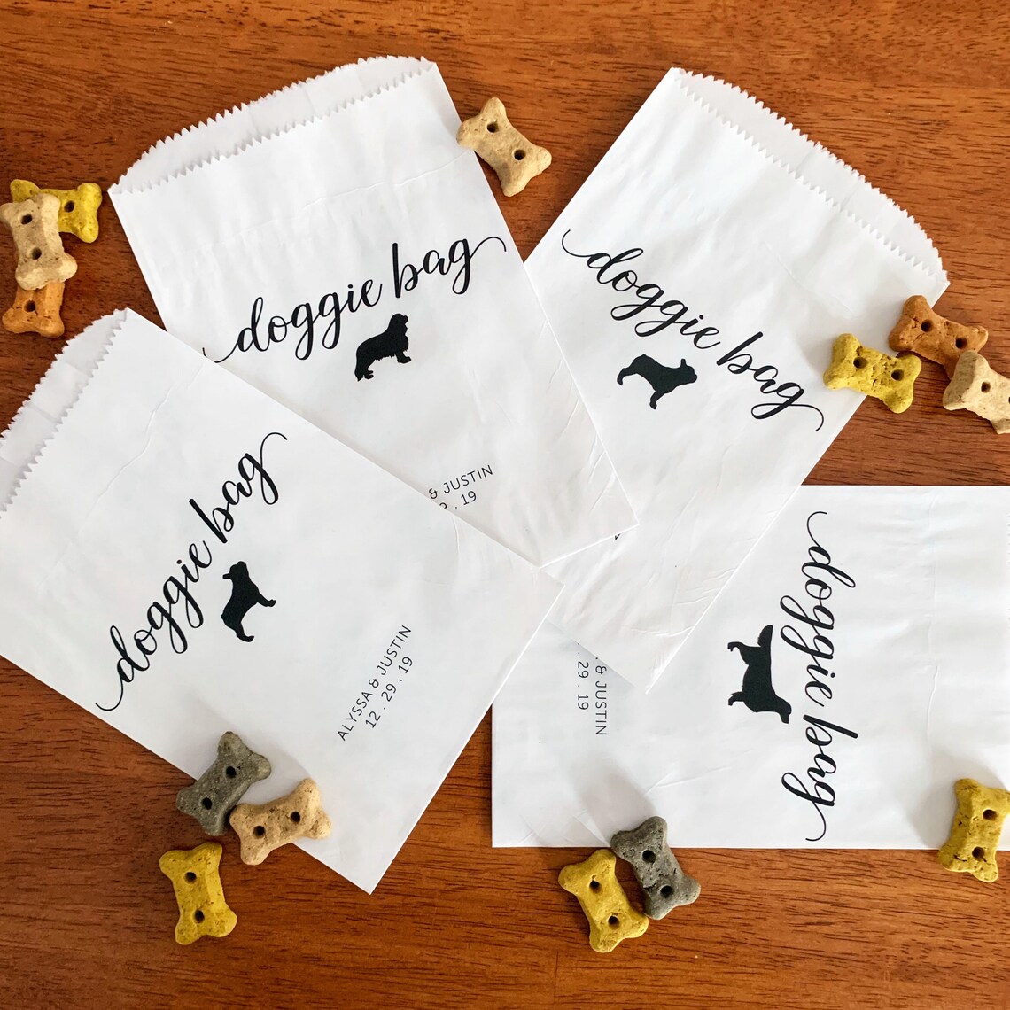 CHOOSE YOUR DOG Wedding Dog Treat Bags Dog Treat Favor Bags Etsy