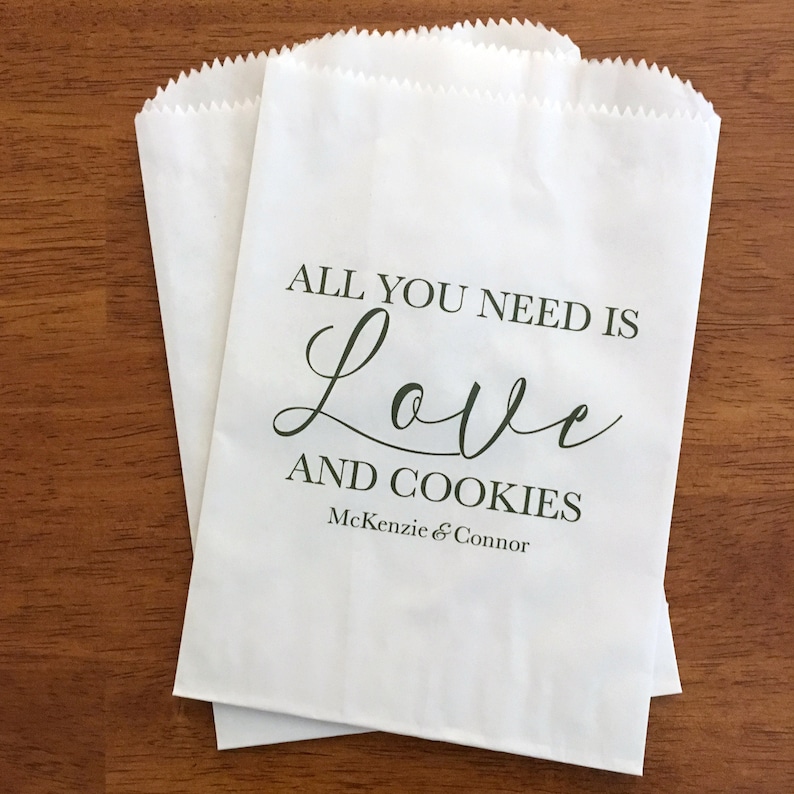 LINED Cookie Bags Wedding Wedding Favor Cookie Bags Etsy