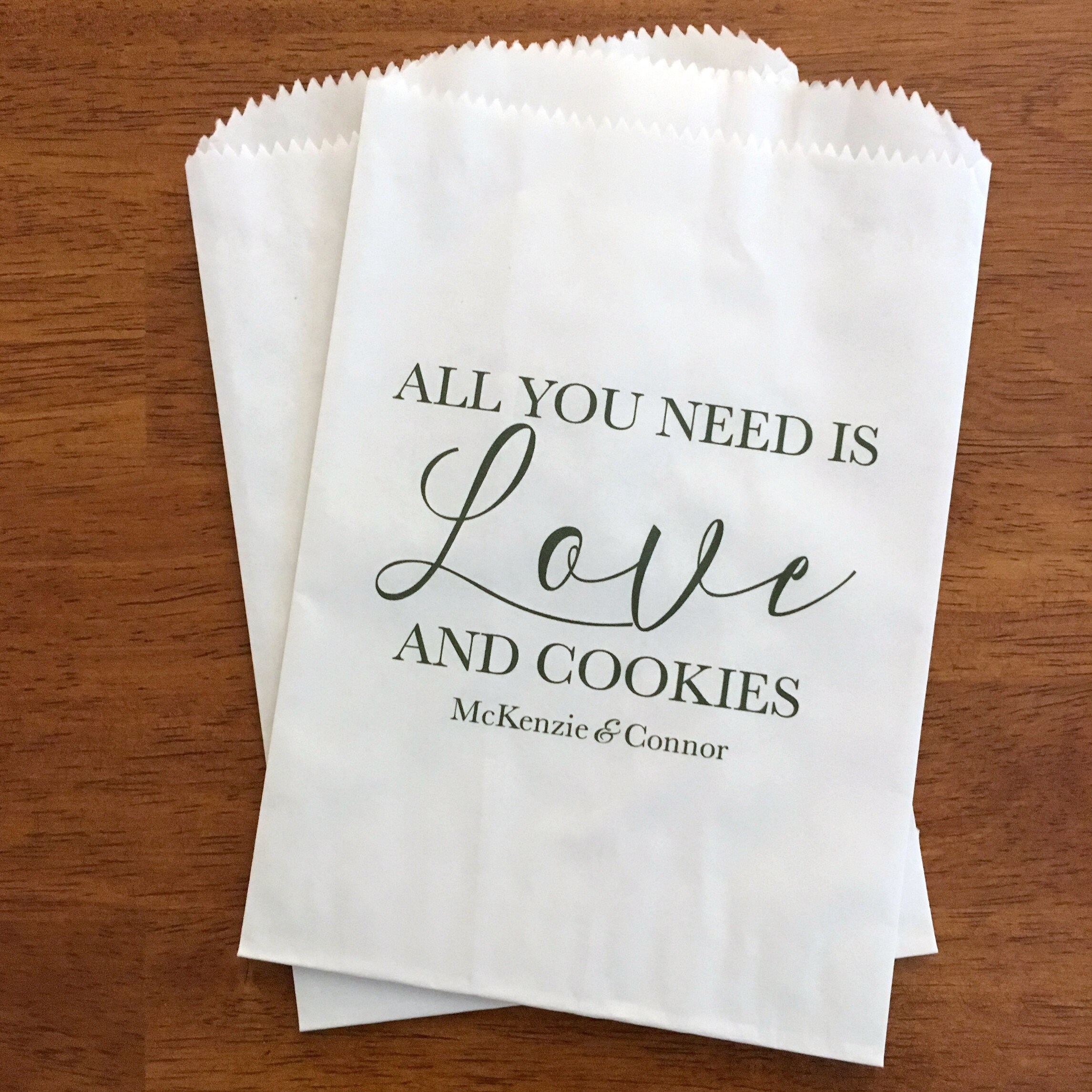 LINED Cookie Bags Wedding Wedding Favor Cookie Bags Etsy