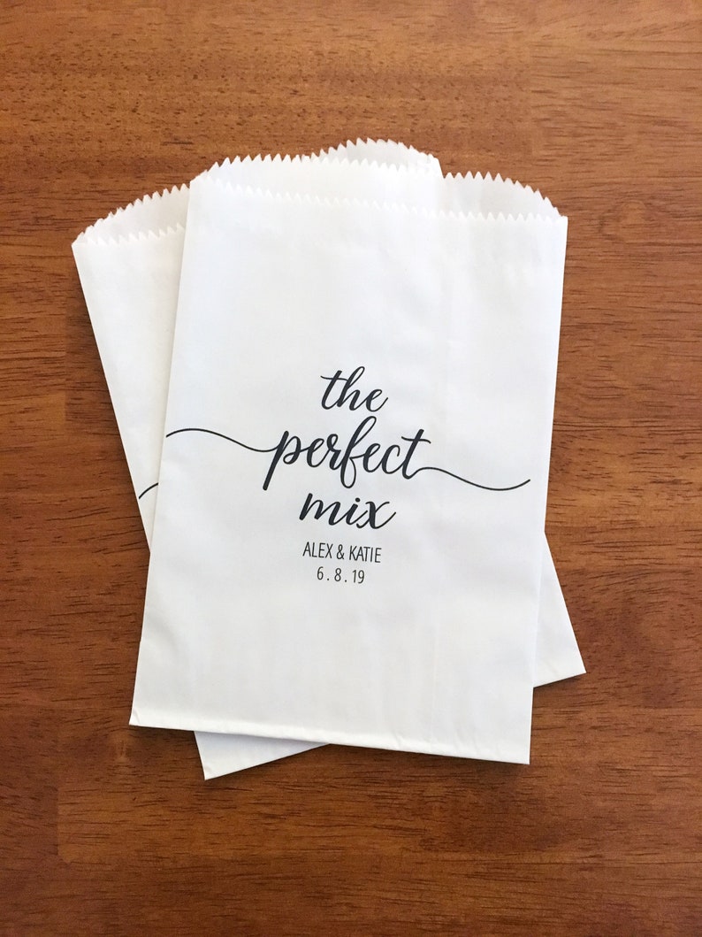 Wedding Trail Mix Favor Bags LINED Perfect Mix Bags for Etsy